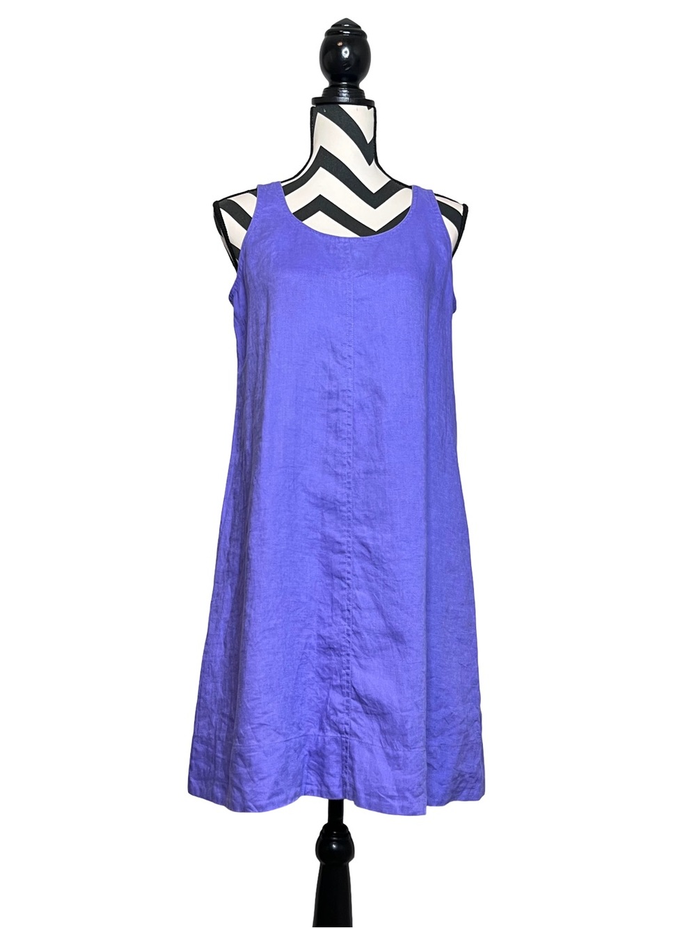 J. Jill Love Linen Sleeveless Relaxed Scoop Neck Lightweight Shift Dress Sz S